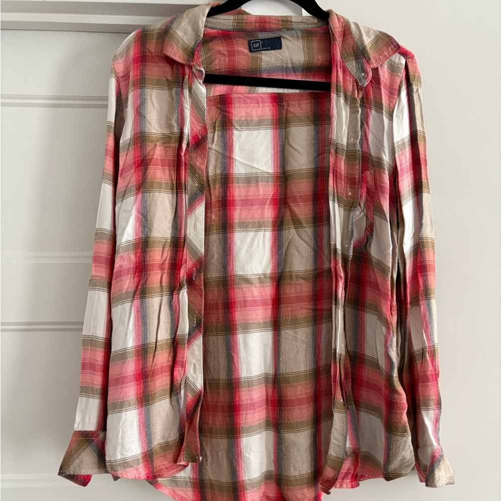 GAP Multicolor Plaid Casual Shirt
